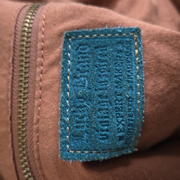 VINTAGE~BoHo Lucky Brand Teal Suede Shoulder Bag - Picture 9 of 11